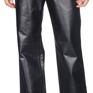 Skyscraper waistline leather pant for women
