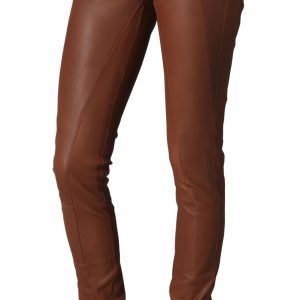 Skin fit formal womens leather pants
