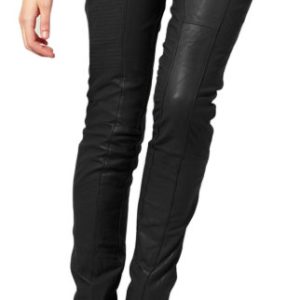 Thin leather pant with twin modish pockets