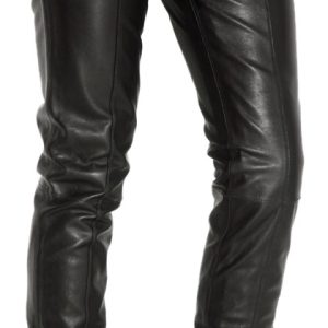 Unadulterated femme leather trouser with ankle zip design