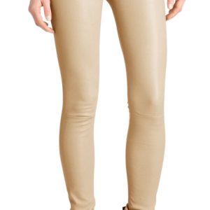 Supple leather skinny pant for women