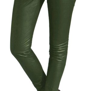 Formal looking shiny leather skinny pant