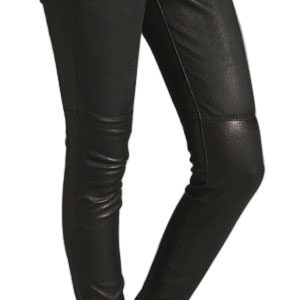 Decent casual style fitting leather pant