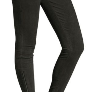 Upright suede womens leather pant