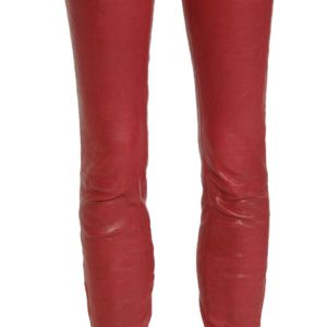Cattle rustler style retro ankle length leather pants