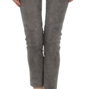 Cross zipped capri style womens leather pants